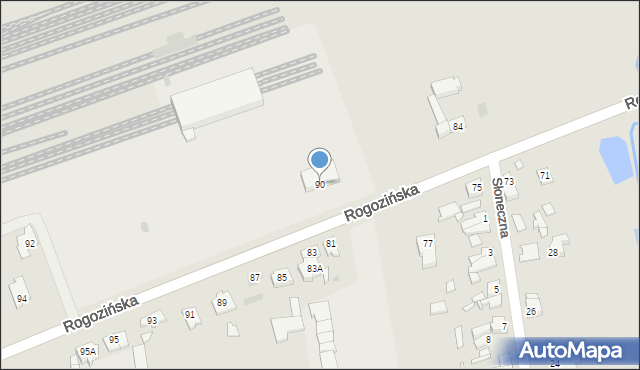 Wągrowiec, Rogozińska, 90, mapa Wągrowiec