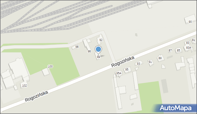 Wągrowiec, Rogozińska, 94, mapa Wągrowiec