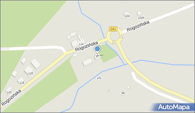 Wągrowiec, Rogozińska, 97, mapa Wągrowiec