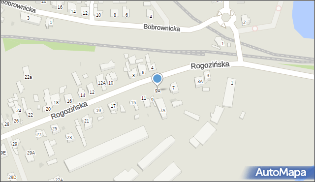 Wągrowiec, Rogozińska, 9A, mapa Wągrowiec