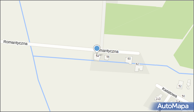 Walendów, Romantyczna, 54, mapa Walendów