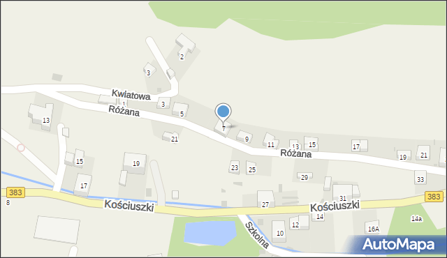 Walim, Różana, 7, mapa Walim