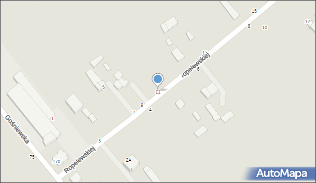 Warka, Ropelewskiej Marii, 11, mapa Warka