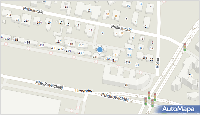 Warszawa, Roentgena Wilhelma Konrada, 43U, mapa Warszawy