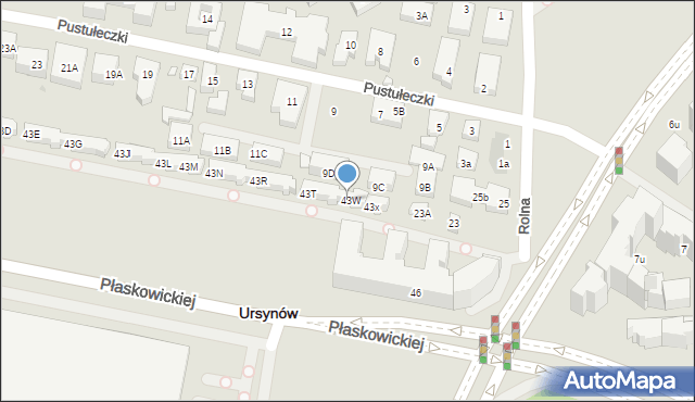 Warszawa, Roentgena Wilhelma Konrada, 43W, mapa Warszawy