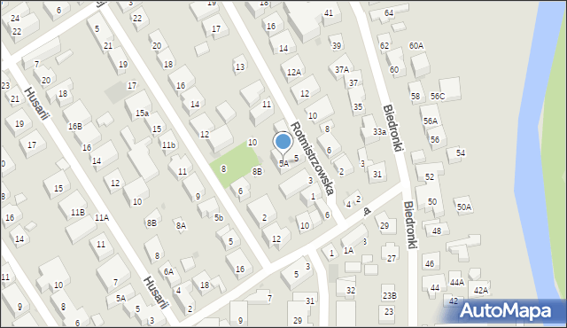 Warszawa, Rotmistrzowska, 5A, mapa Warszawy