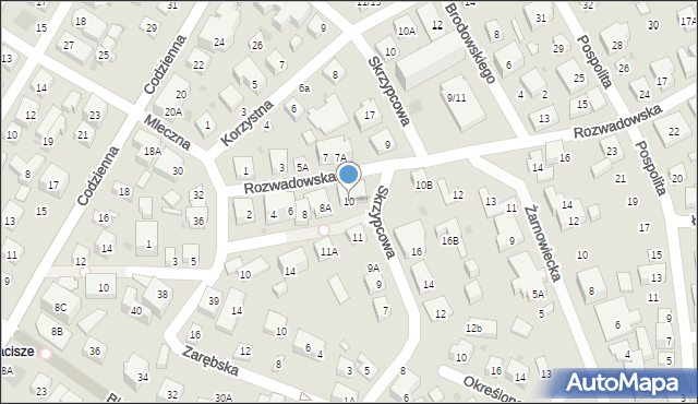 Warszawa, Rozwadowska, 10, mapa Warszawy