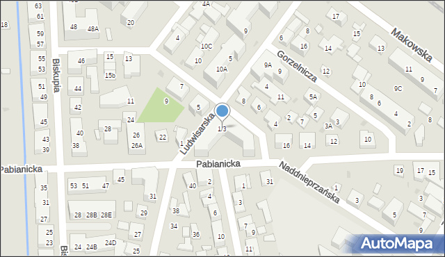 Warszawa, Rożnowska, 1/3, mapa Warszawy