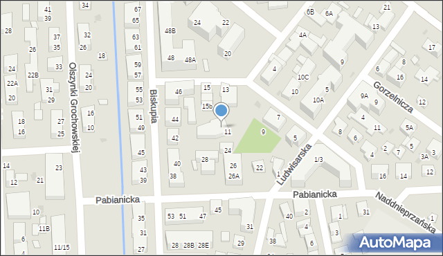 Warszawa, Rożnowska, 11A, mapa Warszawy