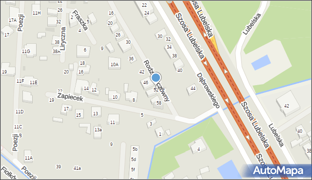 Warszawa, Rodziewiczówny Marii, 52, mapa Warszawy