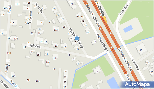 Warszawa, Rodziewiczówny Marii, 54, mapa Warszawy