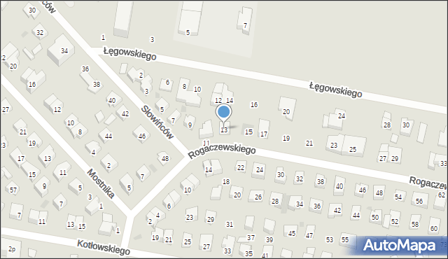 Wejherowo, Rogaczewskiego Feliksa, 13, mapa Wejherowo