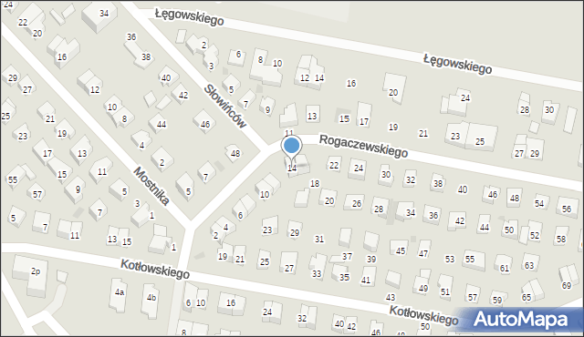 Wejherowo, Rogaczewskiego Feliksa, 14, mapa Wejherowo