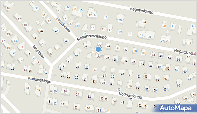 Wejherowo, Rogaczewskiego Feliksa, 20, mapa Wejherowo