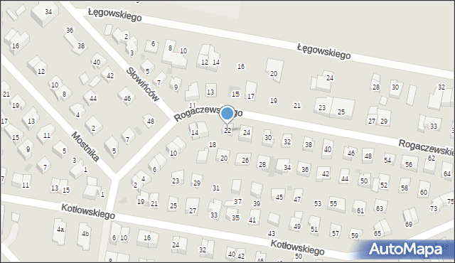 Wejherowo, Rogaczewskiego Feliksa, 22, mapa Wejherowo