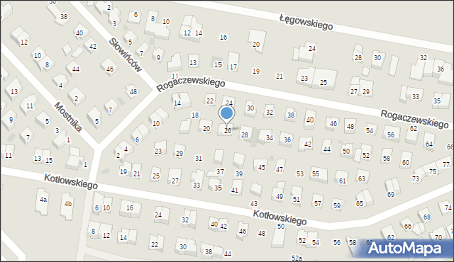 Wejherowo, Rogaczewskiego Feliksa, 26, mapa Wejherowo