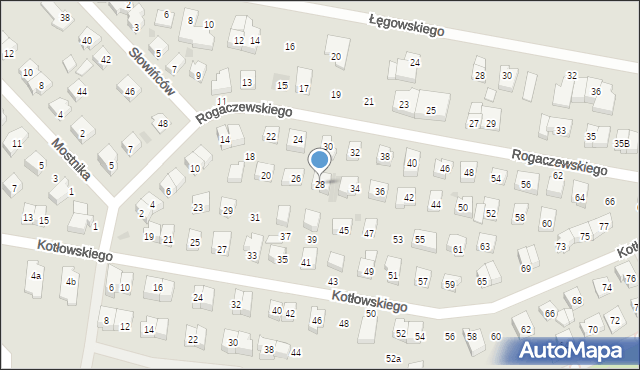 Wejherowo, Rogaczewskiego Feliksa, 28, mapa Wejherowo