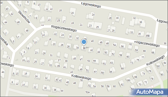 Wejherowo, Rogaczewskiego Feliksa, 36, mapa Wejherowo