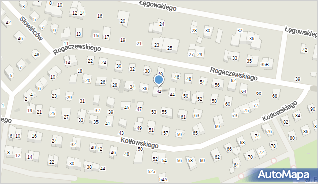 Wejherowo, Rogaczewskiego Feliksa, 42, mapa Wejherowo