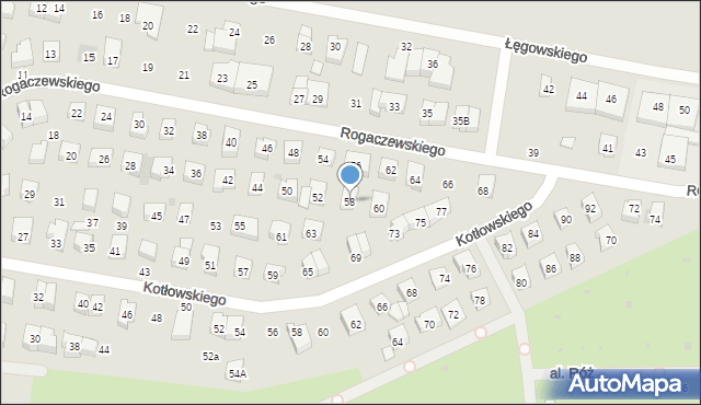 Wejherowo, Rogaczewskiego Feliksa, 58, mapa Wejherowo