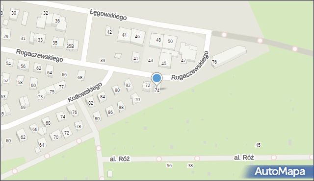 Wejherowo, Rogaczewskiego Feliksa, 74, mapa Wejherowo