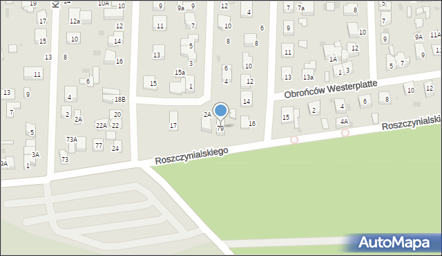 Wejherowo, Roszczynialskiego Edmunda, ks., 79, mapa Wejherowo