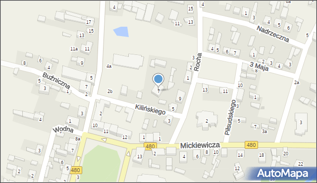 Widawa, Rocha, 7, mapa Widawa