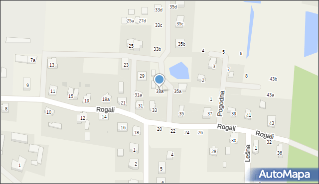 Wiele, Rogali Wincentego, 33a, mapa Wiele