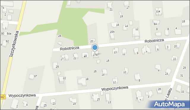 Wilkowice, Robotnicza, 17A, mapa Wilkowice