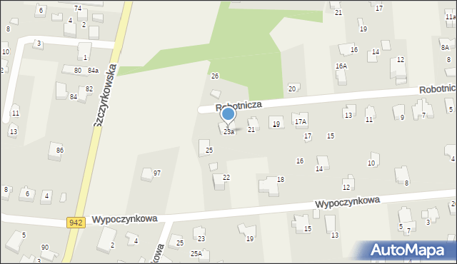 Wilkowice, Robotnicza, 23a, mapa Wilkowice