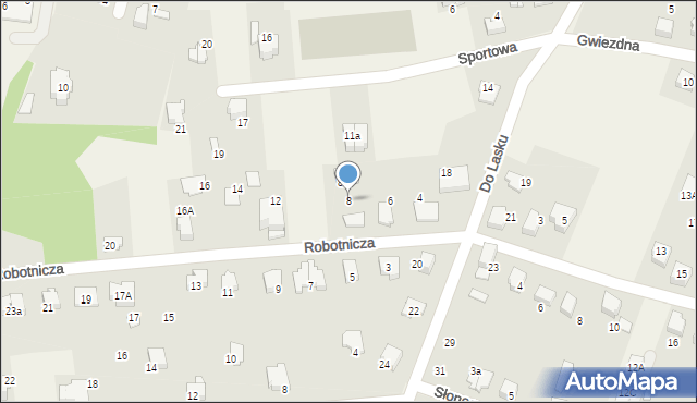 Wilkowice, Robotnicza, 8, mapa Wilkowice