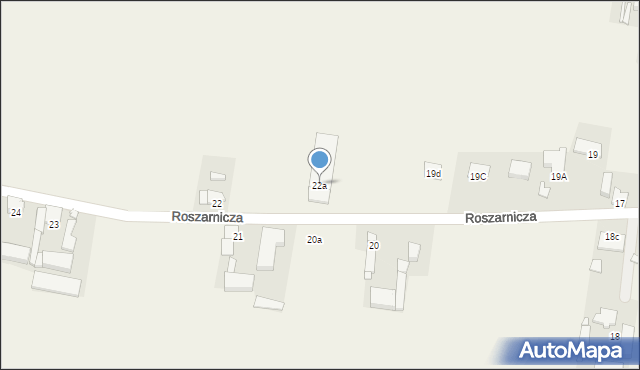 Witaszyce, Roszarnicza, 22a, mapa Witaszyce