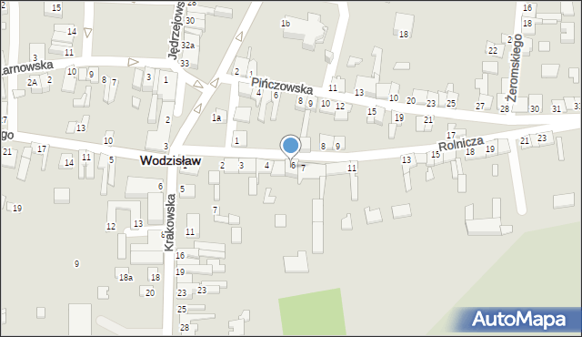 Wodzisław, Rolnicza, 6/2, mapa Wodzisław