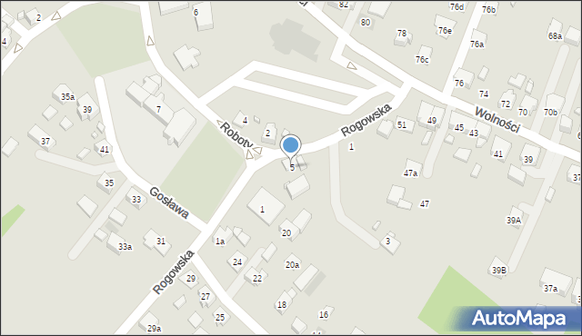 Wodzisław Śląski, Roboty Antoniego, ks., 5, mapa Wodzisławia Śląskiego