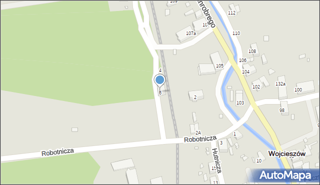 Wojcieszów, Robotnicza, 6, mapa Wojcieszów