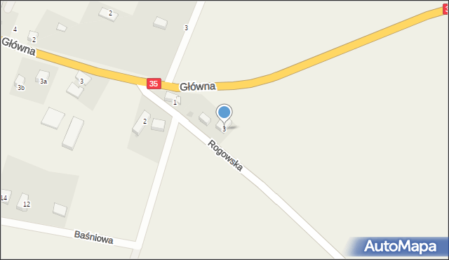 Wojnarowice, Rogowska, 3, mapa Wojnarowice