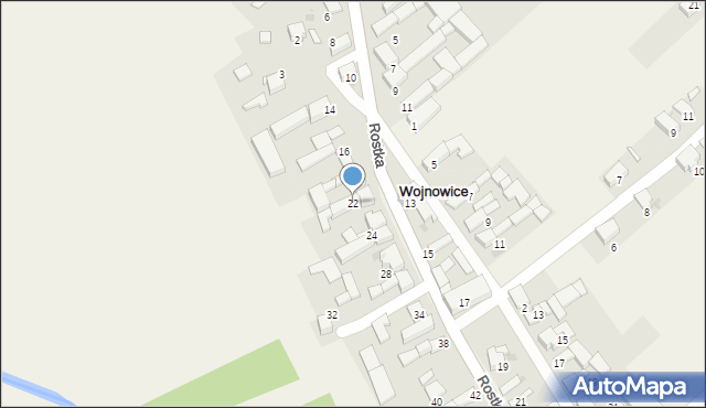 Wojnowice, Rostka, 22, mapa Wojnowice