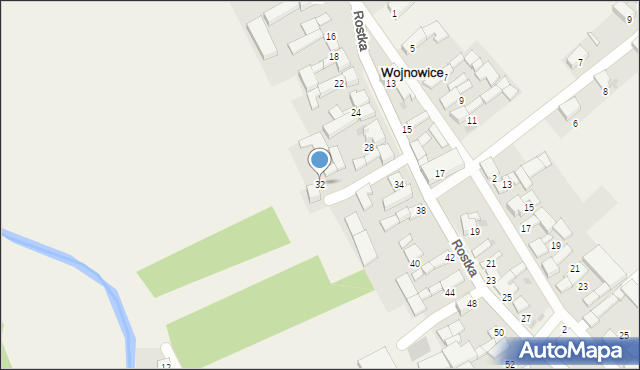 Wojnowice, Rostka, 32, mapa Wojnowice