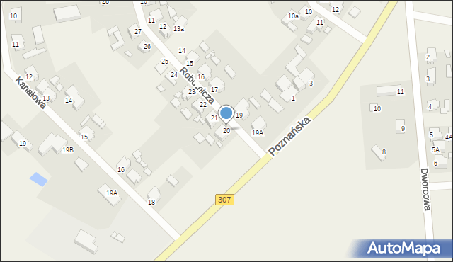 Wojnowice, Robotnicza, 20, mapa Wojnowice