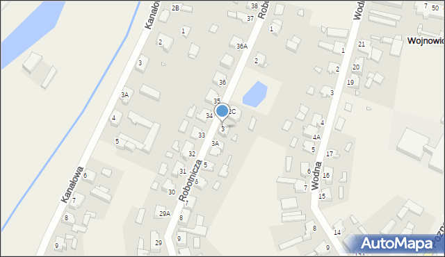 Wojnowice, Robotnicza, 3, mapa Wojnowice