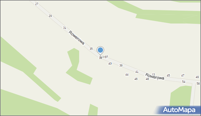 Wola Kalinowska, Rowerowa, 38, mapa Wola Kalinowska