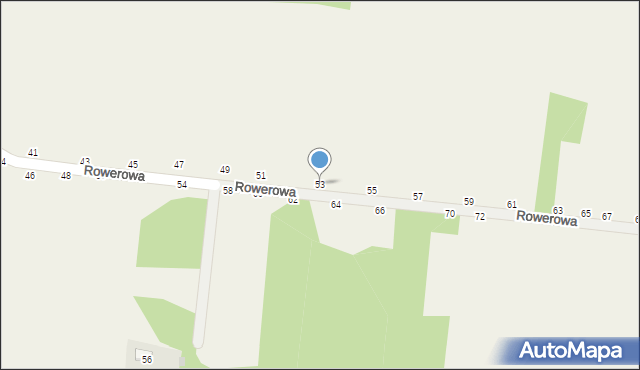 Wola Kalinowska, Rowerowa, 53, mapa Wola Kalinowska