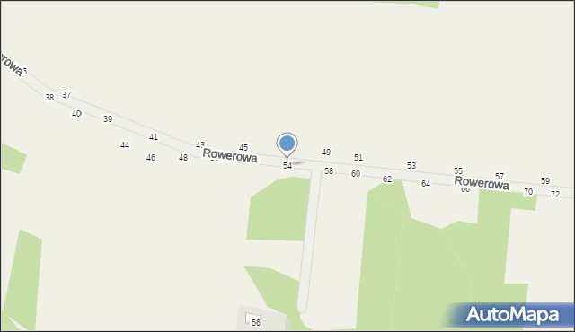 Wola Kalinowska, Rowerowa, 54, mapa Wola Kalinowska