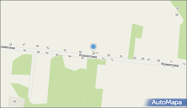 Wola Kalinowska, Rowerowa, 57, mapa Wola Kalinowska