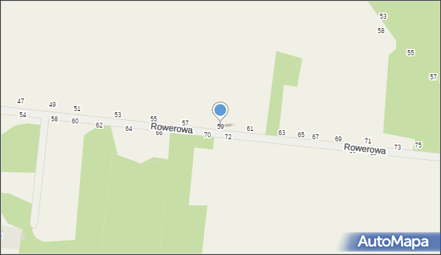 Wola Kalinowska, Rowerowa, 59, mapa Wola Kalinowska