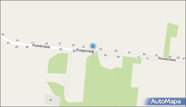 Wola Kalinowska, Rowerowa, 62, mapa Wola Kalinowska