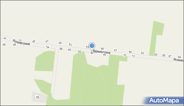 Wola Kalinowska, Rowerowa, 64, mapa Wola Kalinowska