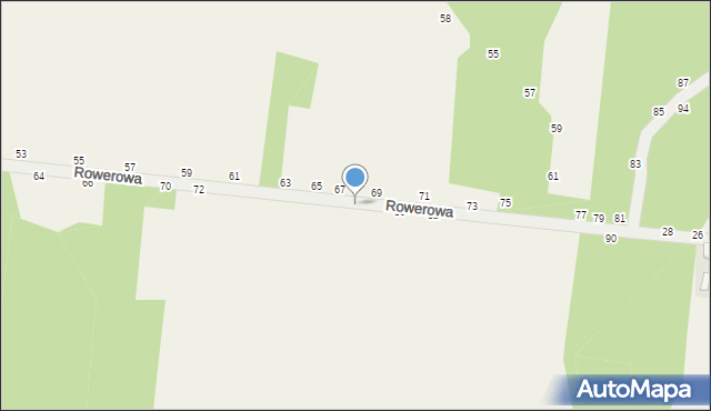 Wola Kalinowska, Rowerowa, 78, mapa Wola Kalinowska