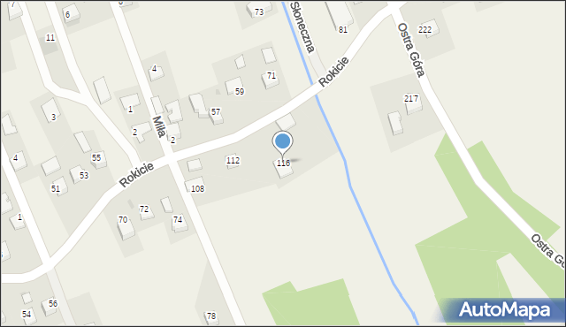 Wola Radziszowska, Rokicie, 116, mapa Wola Radziszowska