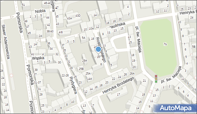 Wrocław, Rostafińskiego Józefa, 10, mapa Wrocławia